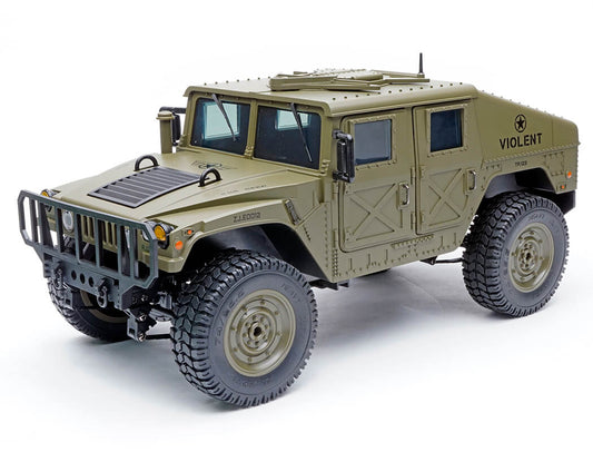 E-ZEE RC - 1/16 4WD RC HUMMER MILITARY TRUCK RTR - GREEN - EZ-G2069GN (Battery & Charger Included)