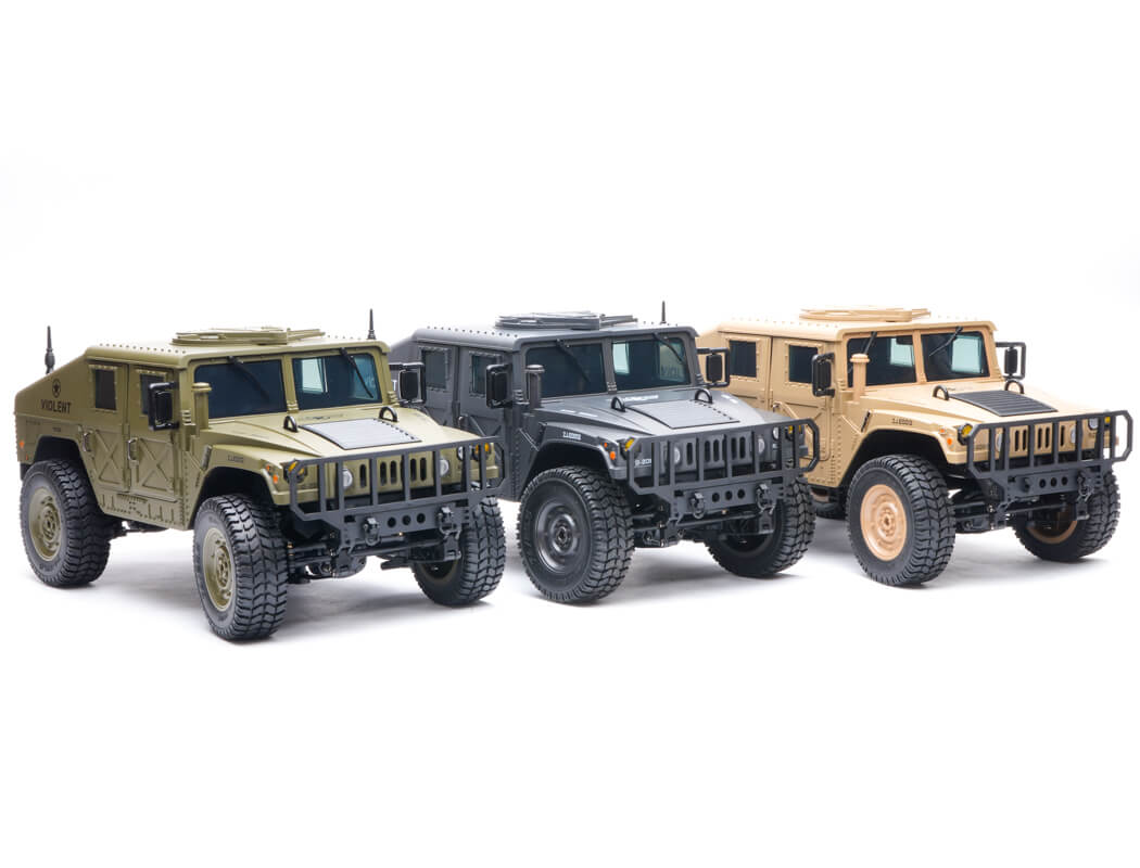 E-ZEE RC - 1/16 4WD RC HUMMER MILITARY TRUCK RTR - GREEN - EZ-G2069GN (Battery & Charger Included)