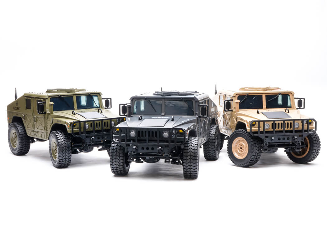E-ZEE RC - 1/16 4WD RC HUMMER MILITARY TRUCK RTR - GREEN - EZ-G2069GN (Battery & Charger Included)