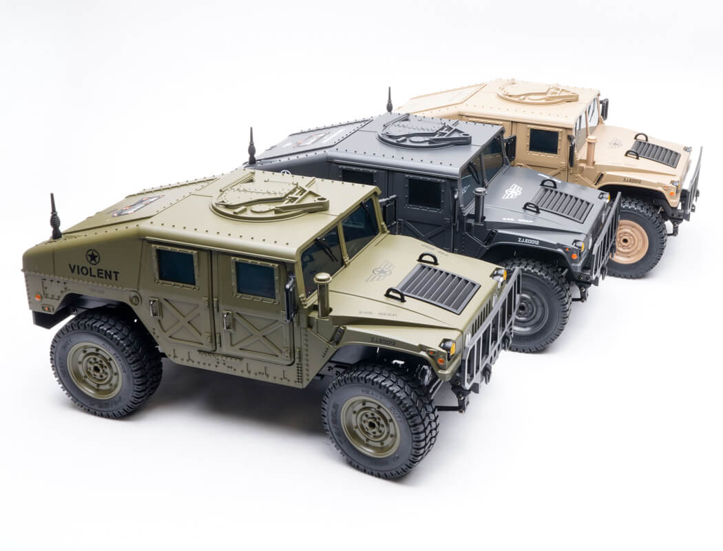 E-ZEE RC - 1/16 4WD RC HUMMER MILITARY TRUCK RTR - GREEN - EZ-G2069GN (Battery & Charger Included)