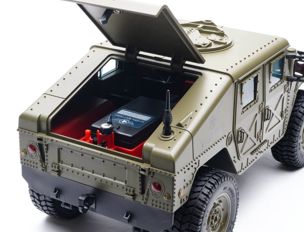 E-ZEE RC - 1/16 4WD RC HUMMER MILITARY TRUCK RTR - GREEN - EZ-G2069GN (Battery & Charger Included)