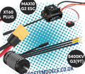 HOBBY WING - 1/10 RC EZRUN BRUSHLESS COMBO SENSORED - MAX10 G2 80A ESC & 3652SD MOTOR 5400KV G3 - HW38020348 (IDEAL FOR 1/10 OFFROAD USE)