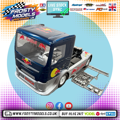 TAMIYA - Assembled Man RedBull Euro Race Truck - RC 4WD 1/10 TT01E (WITH ESC & MOTOR Only)