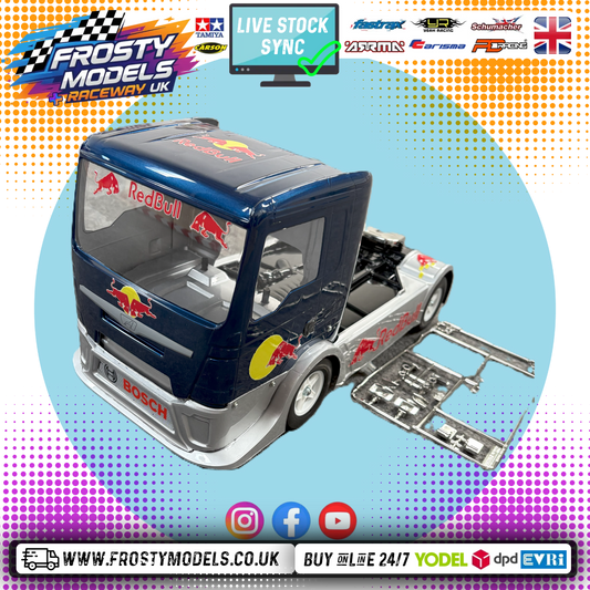 TAMIYA - Assembled Man RedBull Euro Race Truck - RC 4WD 1/10 TT01E (WITH ESC & MOTOR Only)