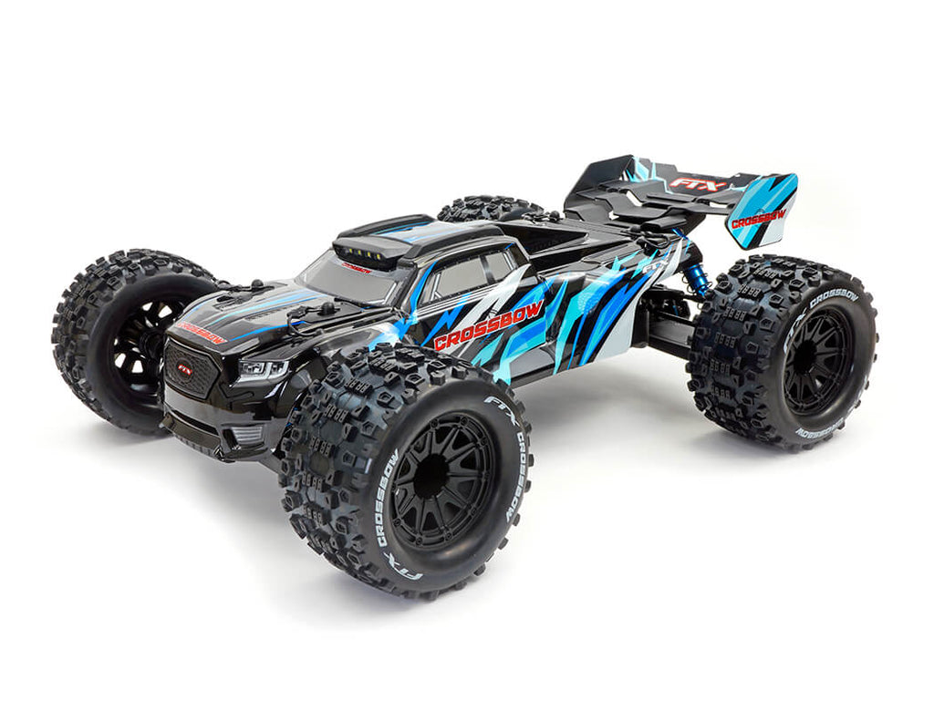 FTX - CROSSBOW 1/10 BRUSHLESS TRUGGY TRUCK RTR - BLUE - INC's LIPO BATTERY, CHARGER & RADIO