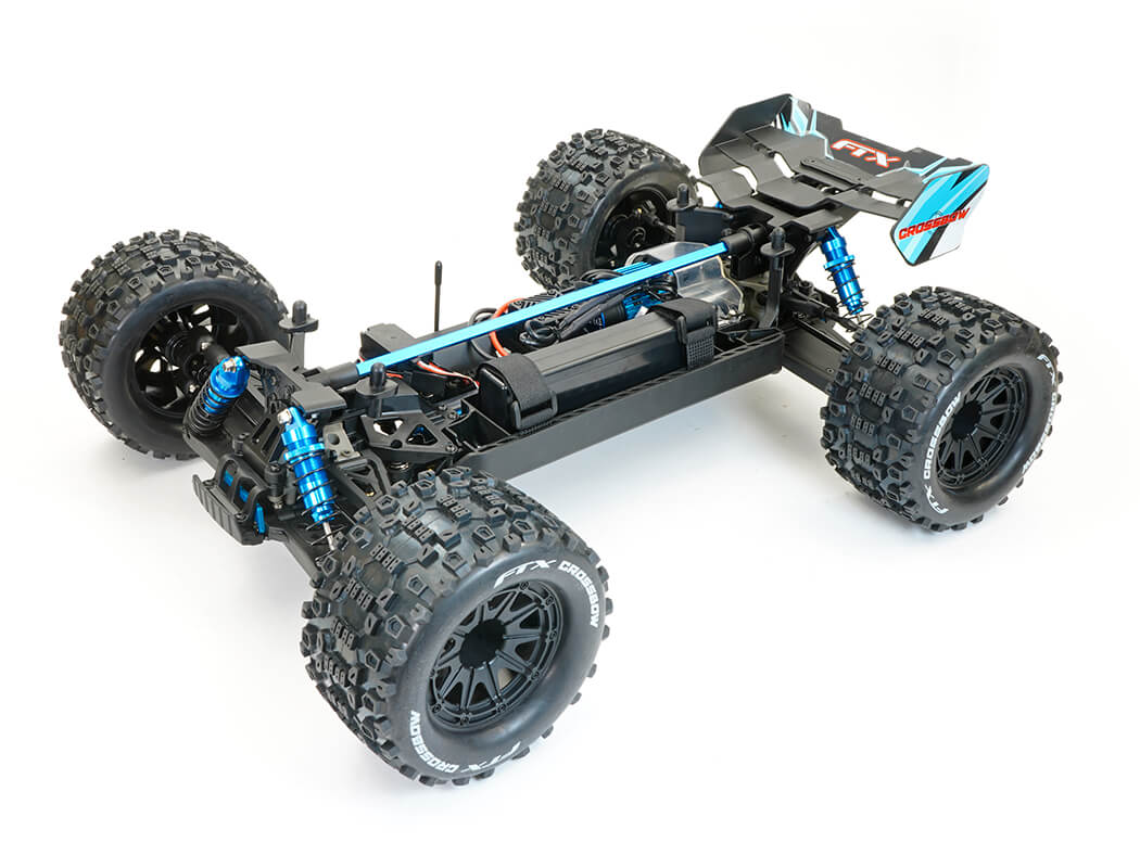 FTX - CROSSBOW 1/10 BRUSHLESS TRUGGY TRUCK RTR - BLUE - INC's LIPO BATTERY, CHARGER & RADIO