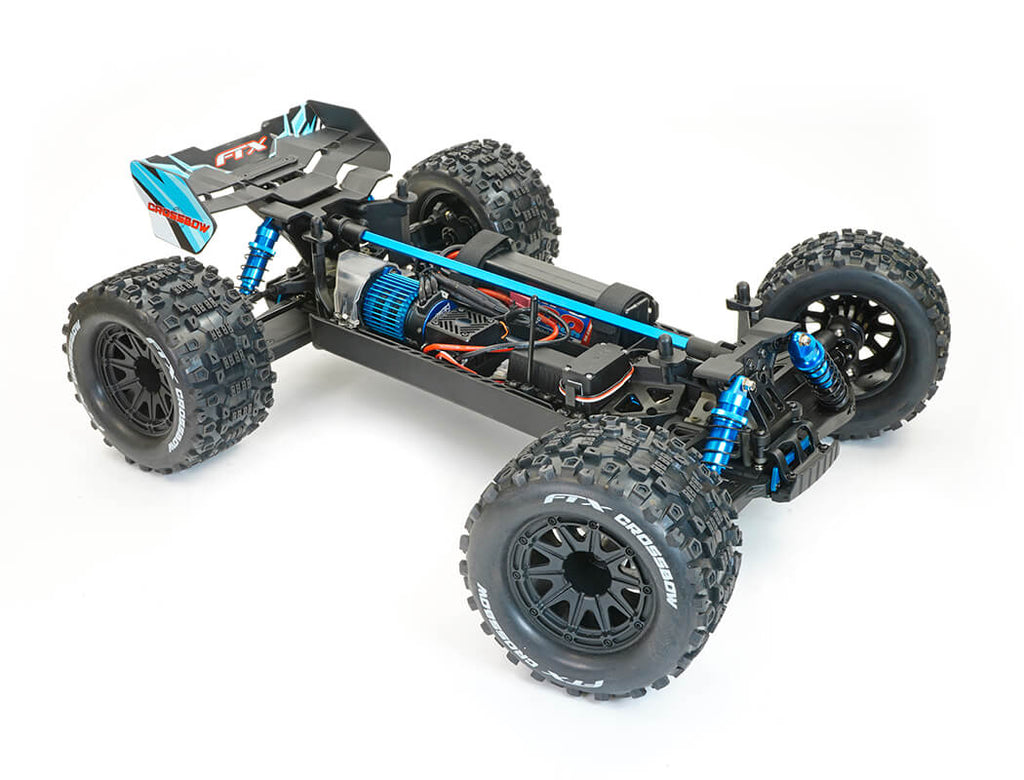 FTX - CROSSBOW 1/10 BRUSHLESS TRUGGY TRUCK RTR - BLUE - INC's LIPO BATTERY, CHARGER & RADIO