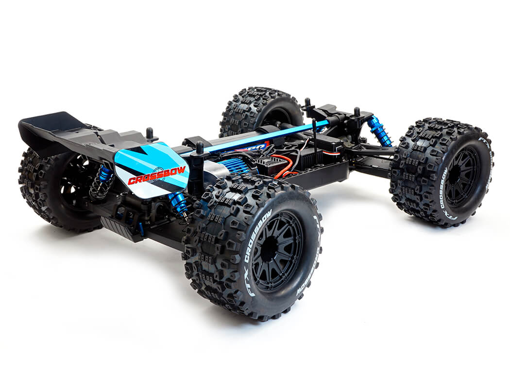 FTX - CROSSBOW 1/10 BRUSHLESS TRUGGY TRUCK RTR - BLUE - INC's LIPO BATTERY, CHARGER & RADIO