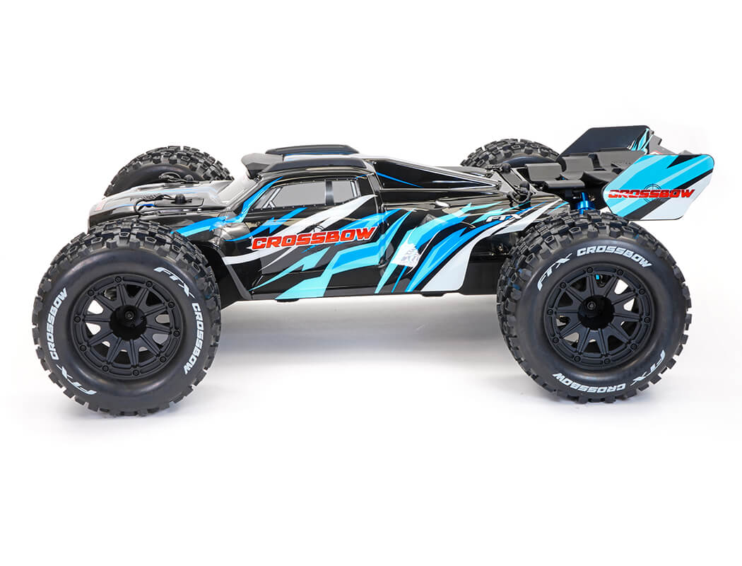 FTX - CROSSBOW 1/10 BRUSHLESS TRUGGY TRUCK RTR - BLUE - INC's LIPO BATTERY, CHARGER & RADIO