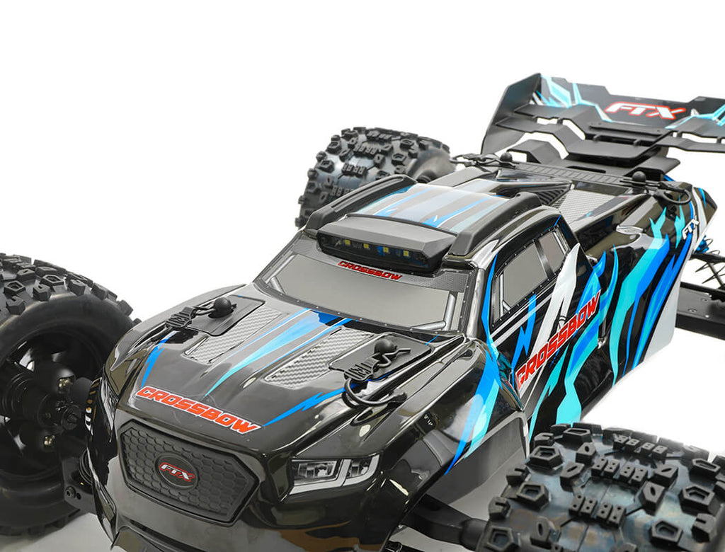 FTX - CROSSBOW 1/10 BRUSHLESS TRUGGY TRUCK RTR - BLUE - INC's LIPO BATTERY, CHARGER & RADIO