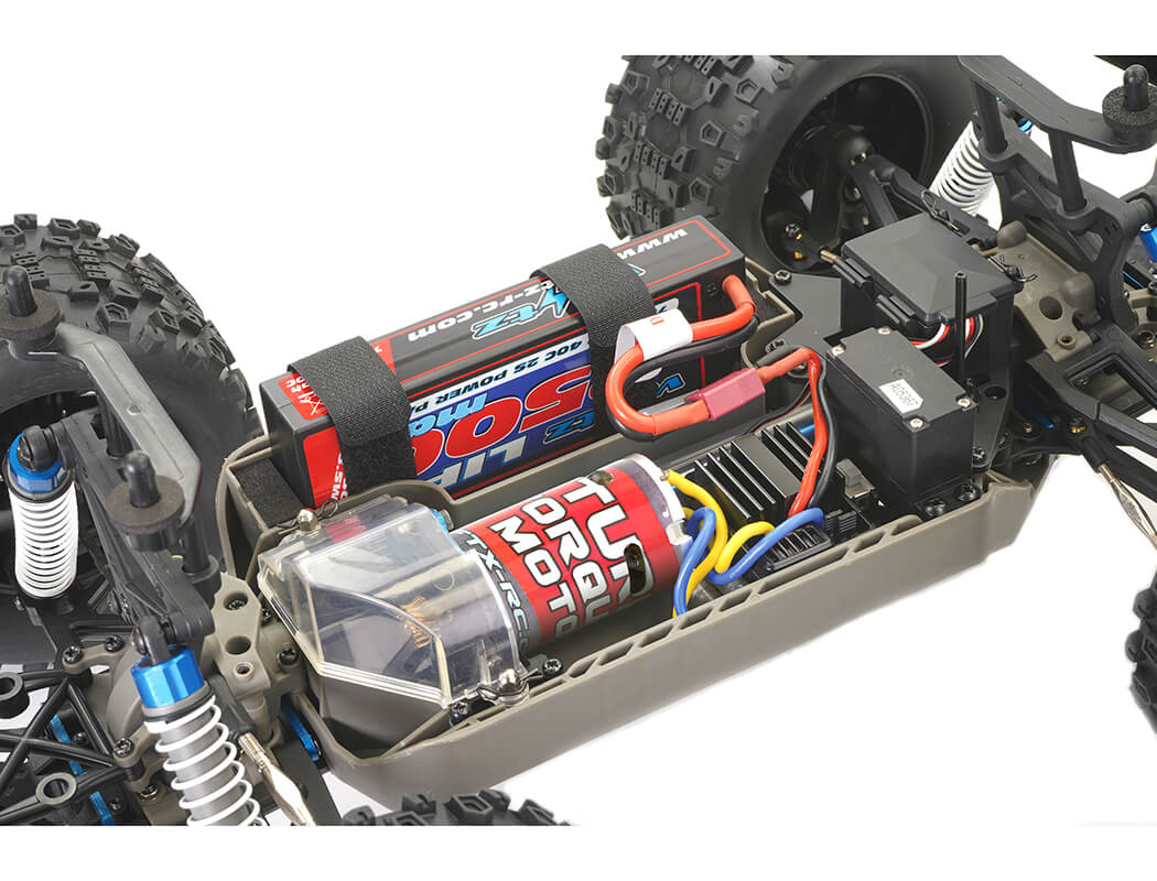 FTX - RAMRAIDER 1/10 (BRUSHED + Lipo) RC MONSTER TRUCK RTR - ORANGE/BLUE - FTX5499OB