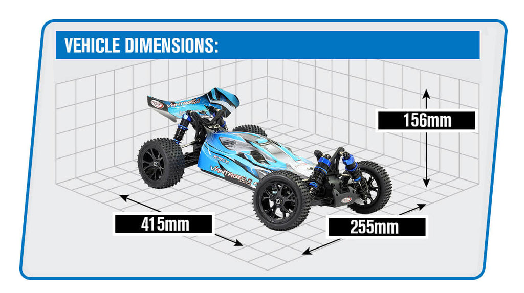 FTX - VANTAGE (V2) 2.0 (BRUSHED) BUGGY 1/10 4WD RTR - FTX5533b (Includes all electrics)