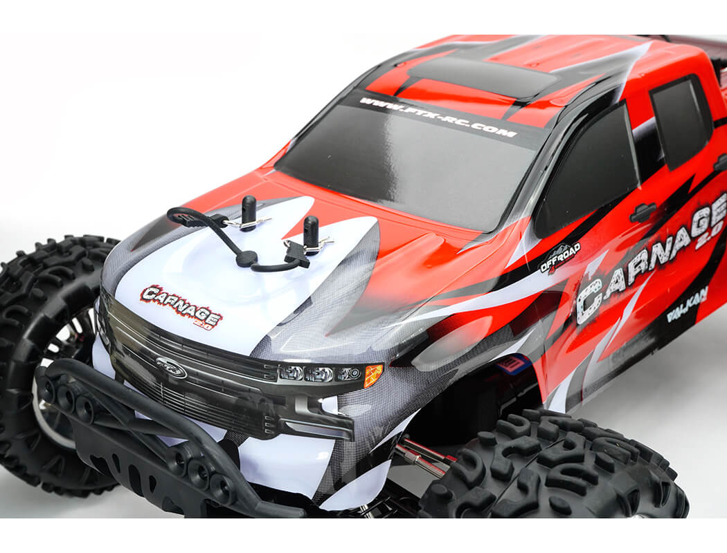 FTX - CARNAGE 2.0 1/10 BRUSHED TRUCK 4WD RTR - RED (Battery & Charger included)