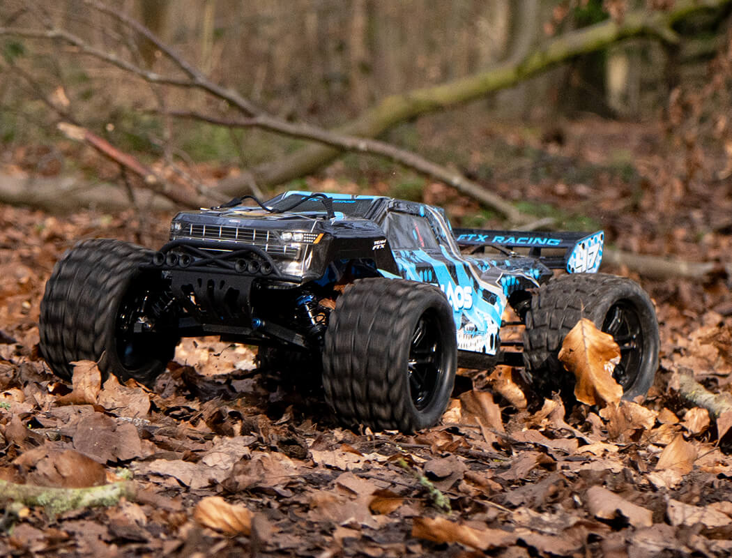 FTX - KHAOS 1/10 RC BRUSHLESS 4WD TRUGGY RTR (WITH 3S LIPO AND CHARGER) - BLUE - FTX5564B