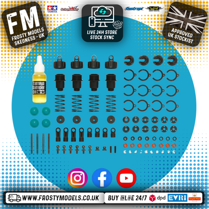 TAMIYA 54753 - TT02 CVA SUPER-MINI SHOCK KIT, OIL & SPRINGS INCLUDED