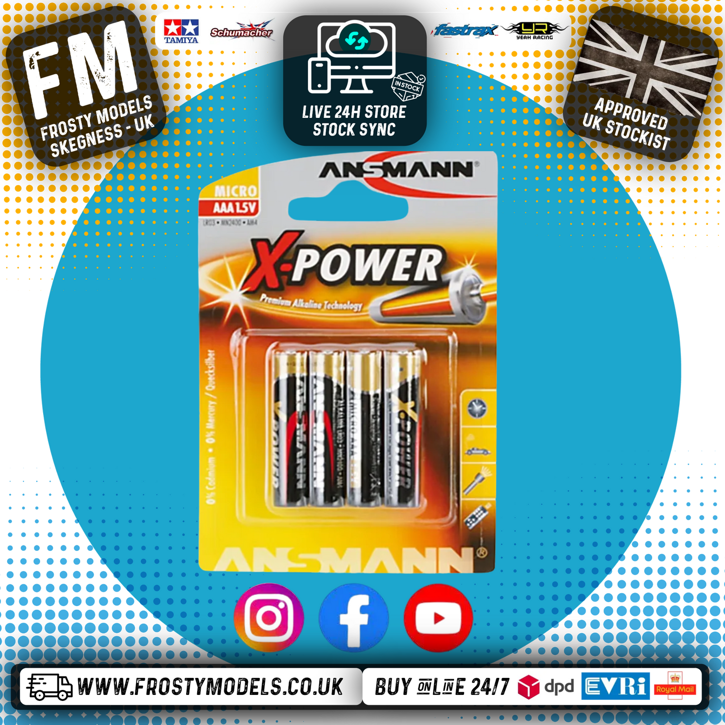 Ansmann - AAA 1.5v Alkaline 1000mah Batteries (4pcs)