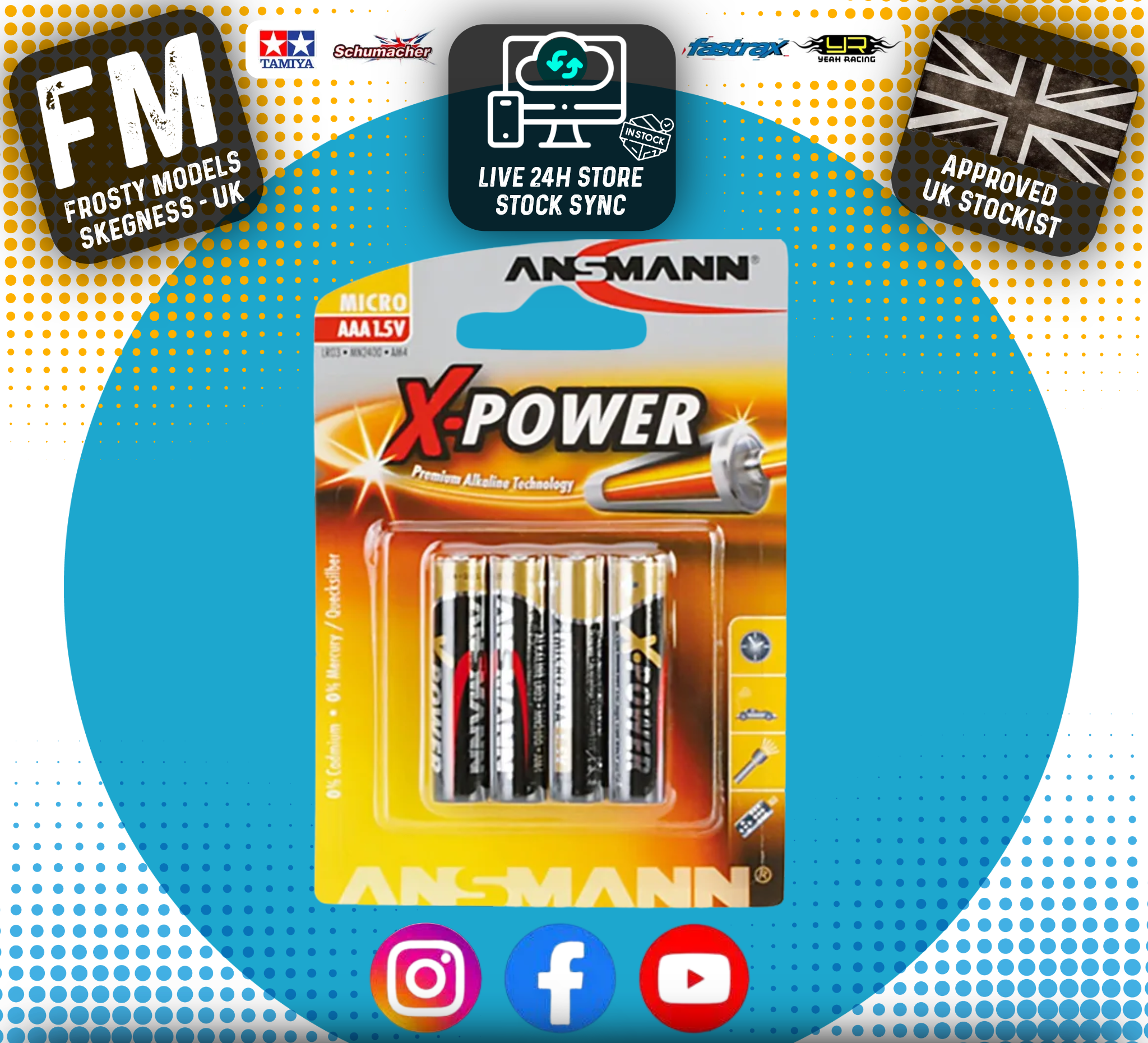 Ansmann - AAA 1.5v Alkaline 1000mah Batteries (4pcs)