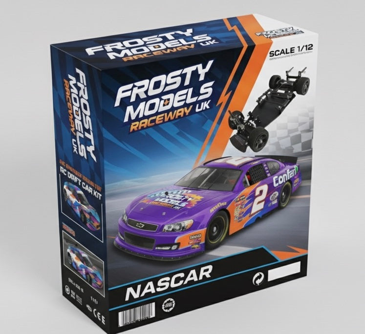 (PRE-ORDERS NOW OPEN) NASCAR GT12 1/12 Racer (Brushless Chassis) RC Circuit Rolling Chassis Kit (Assembled) w/Body, Wheels & Tyres