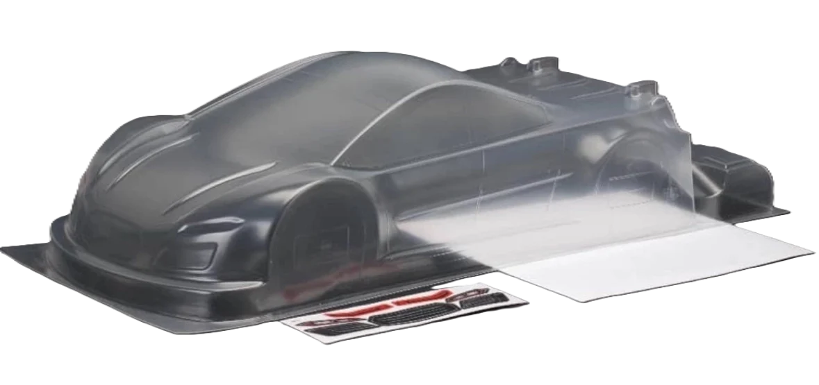 1/10 190mm Wide RC Touring Car Body Shell - Clear Lexan - 0.5mm thick Practice - Same as Extreme Twister Body Shell (258mm Wheelbase / 190mm Wide) - everything in photo included) Not M-Chassis - Fits TT01 / TT02