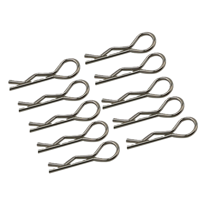RC OVERHAUL - Bulk Bag Body Clips 1/10th SILVER (50pcs) G-RCO-UN006
