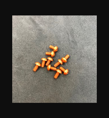 Grace - Grace Spares M3 x 6mm Button Head Alloy Screw - Orange (10) - GR2010