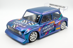 Kamtec - 1/12 MINI Clubman 758 Lexan Body with Spoiler & FREE Stickers - Fits all GT12 Minis Battcave / Kamtec / Mardave / Mini Assassin (CLEAR BODY) (160mm wide by 178mm wheelbase) (Standard Thickness)