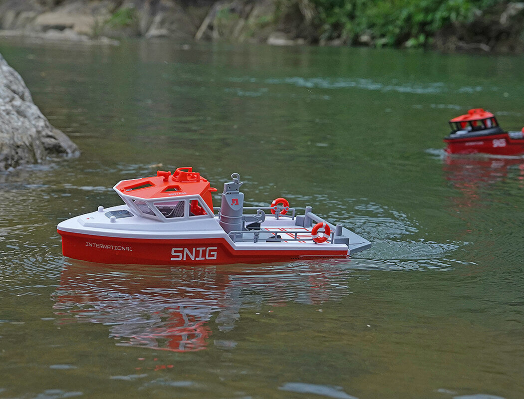 HENG LONG - SNIG RESCUE RTR BOAT BRUSHLESS & LIPO 320MM LENGTH WHITE - HL3702-W