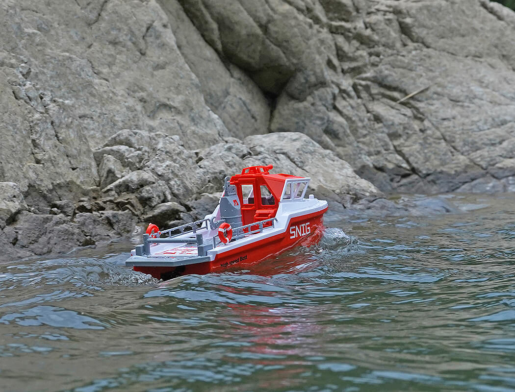 HENG LONG - SNIG RESCUE RTR BOAT BRUSHLESS & LIPO 320MM LENGTH WHITE - HL3702-W