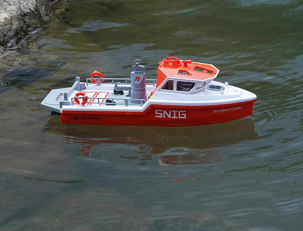 HENG LONG - SNIG RESCUE RTR BOAT BRUSHLESS & LIPO 320MM LENGTH WHITE - HL3702-W