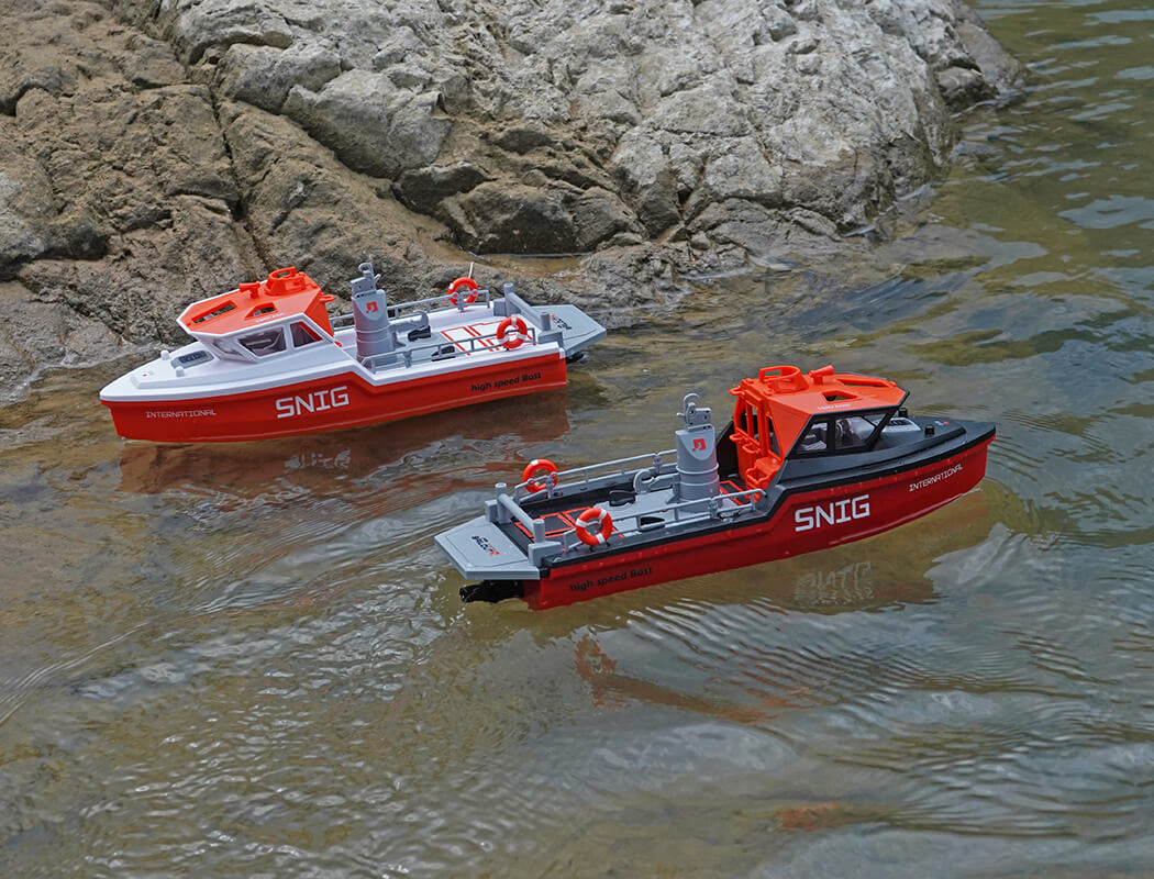 HENG LONG - SNIG RESCUE RTR BOAT BRUSHLESS & LIPO 320MM LENGTH WHITE - HL3702-W