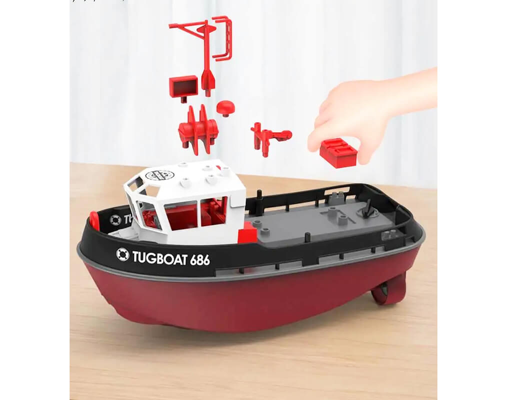 HENG LONG - 1/72 RTR RC TUGBOAT 686 2.4GHZ 230MM LENGTH BLACK