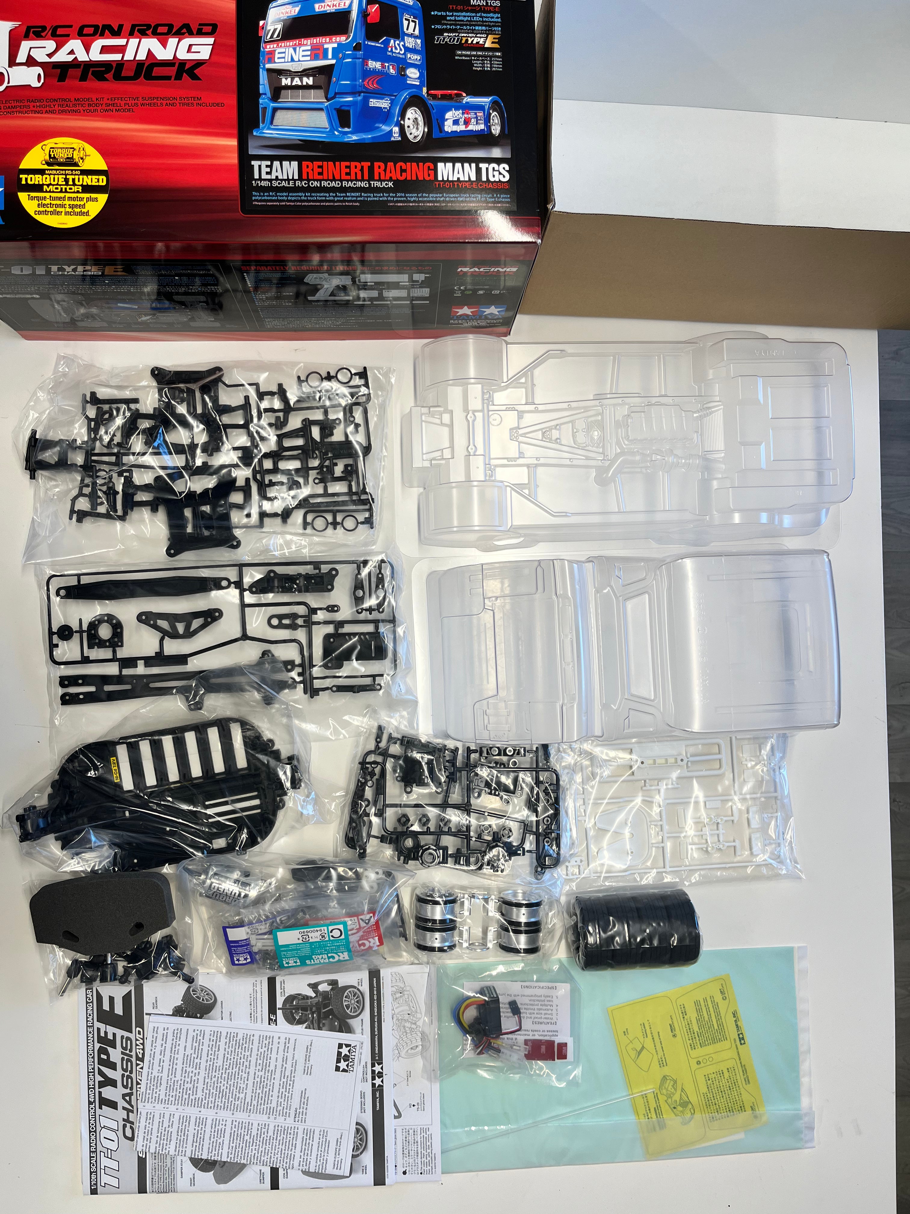 TAMIYA 58642 - REINERT RACING MAN TGS - Euro Truck KIT 4WD 1/10 TT01E (WITH ESC & MOTOR)