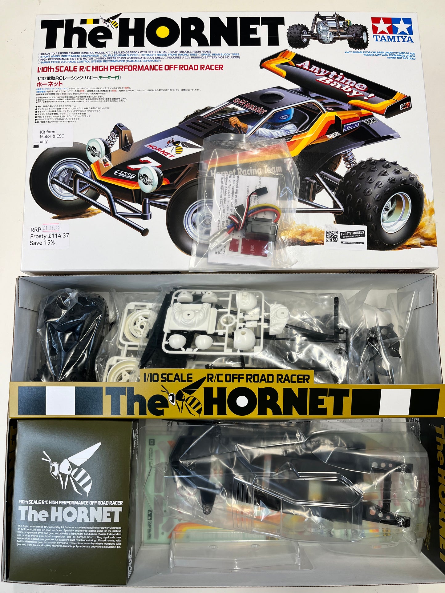 TAMIYA 58336 - THE HORNET KIT - 1/10 2WD OFF ROAD RC BUGGY - (RE-RELEASE) (WITH MOTOR & ESC)