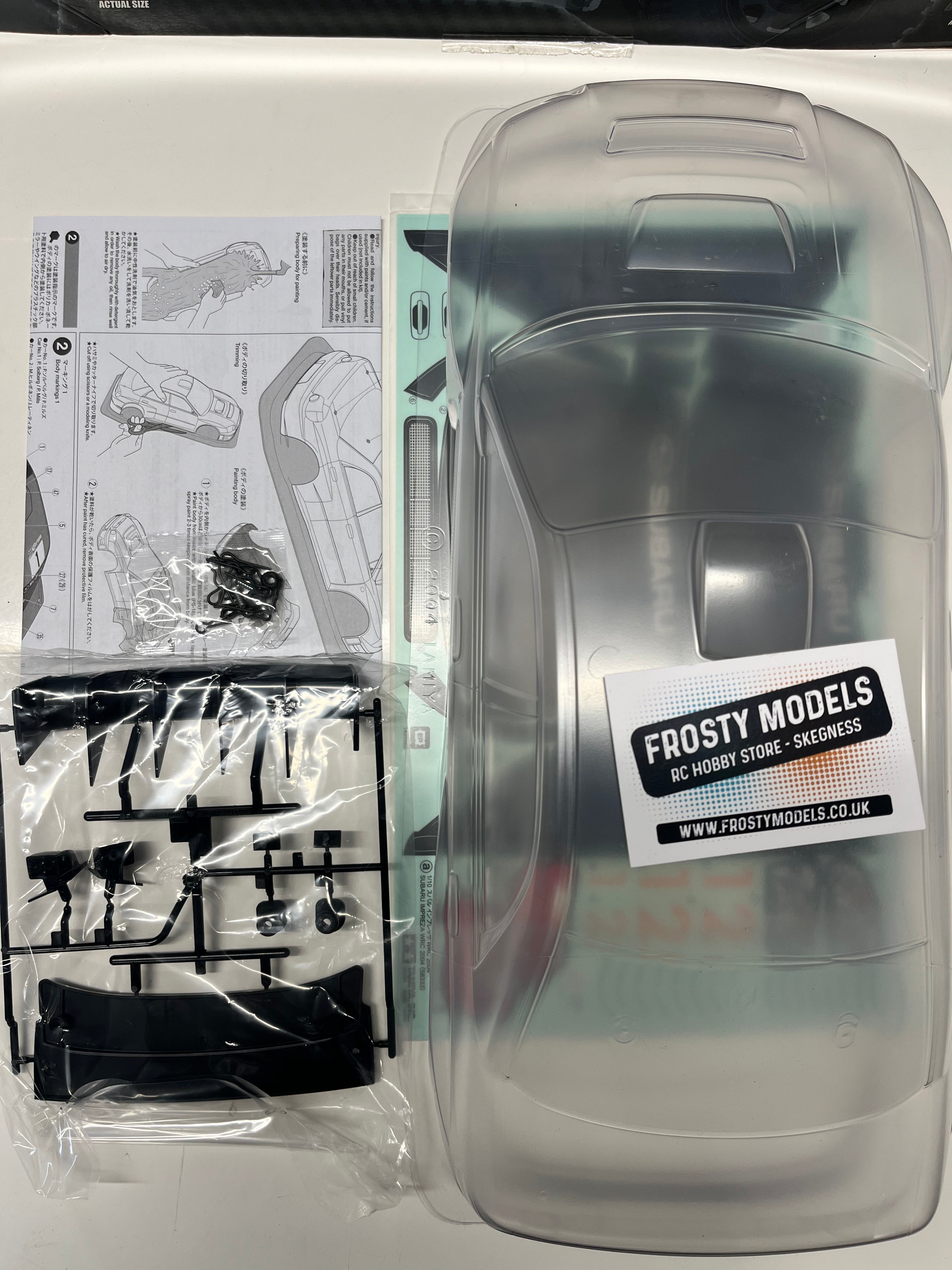 TAMIYA - 1/10 SUBARU IMPREZA 2004 190MM BODY SHELL - NOT PAINTED (FROM 47372)