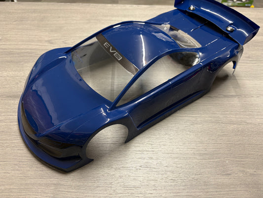 MONTECH - Pre Painted BLUE - EVO 2 - RC CAR BODY 1/10 TC - Lightweight - 190MM (Read Description) B1