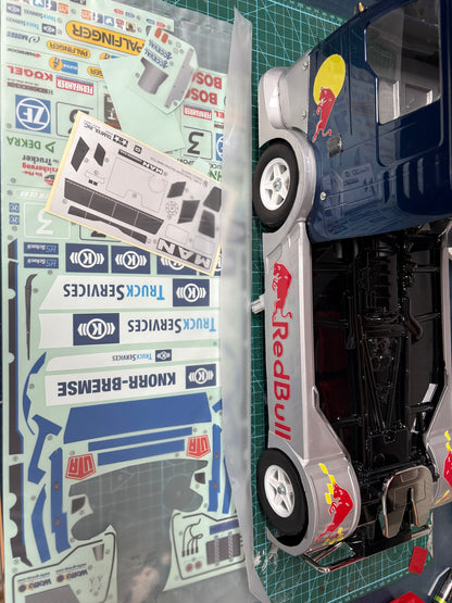 TAMIYA - Pre-Made Man RedBull Euro Race Truck - RC 4WD 1/10 TT01E (WITH ESC & MOTOR Only)