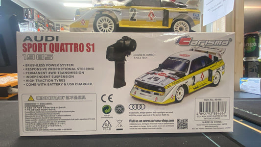CARISMA GT24 - AUDI SPORT QUATTRO S1 1985 1/24 MICRO RTR (MICRO SCALE BRUSHLESS MOTOR) Ready To Race - CA88468