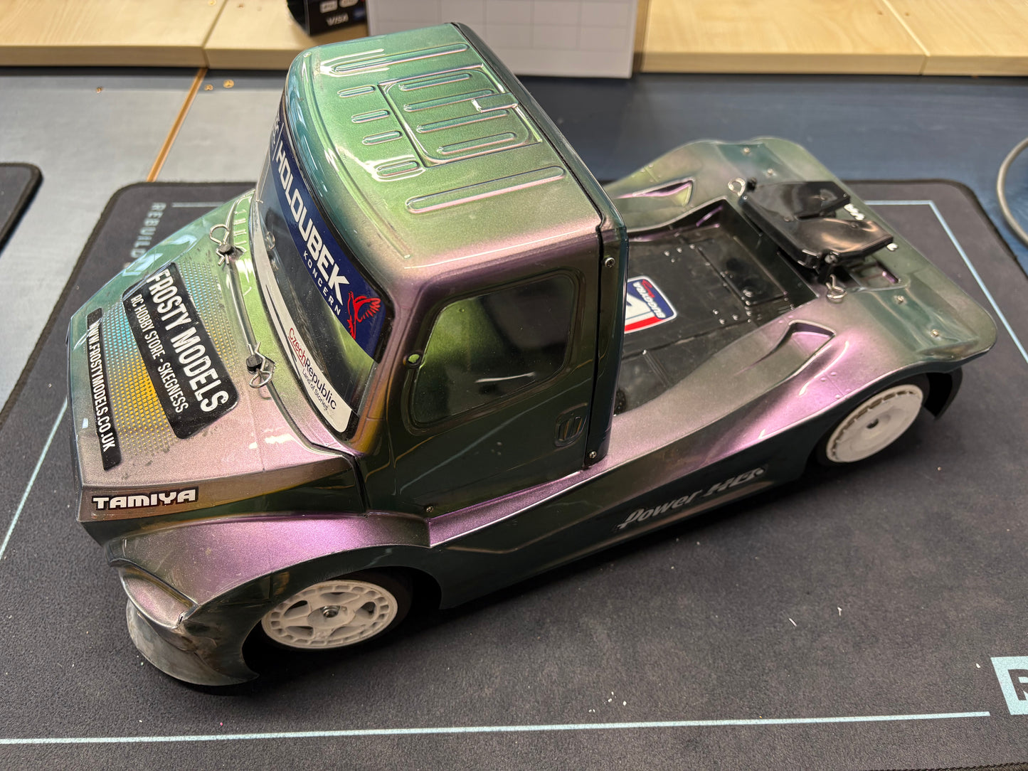 Used - Tamiya TT01E Two-tone Buggra Euro Truck - Just add radio, servo, battery and charger to complete