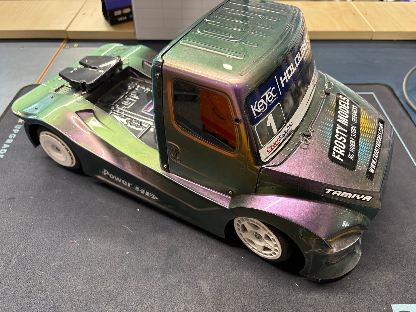 Used - Tamiya TT01E Two-tone Buggra Euro Truck - Just add radio, servo, battery and charger to complete