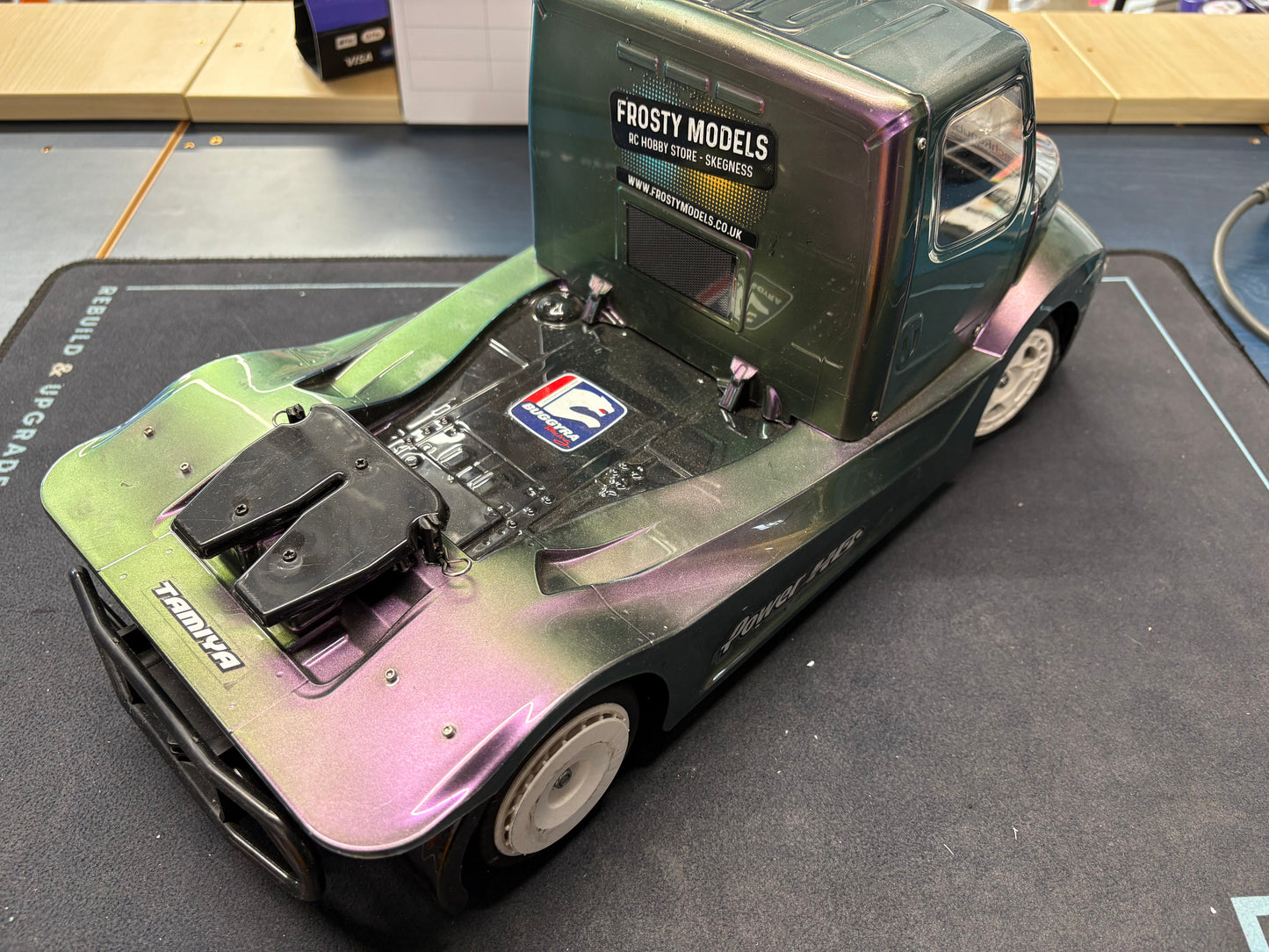 Used - Tamiya TT01E Two-tone Buggra Euro Truck - Just add radio, servo, battery and charger to complete