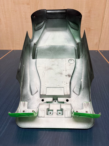 Used - Tamiya Fat Fox Buggyra Body - near perfect condition in Green / Black (just dusty and slight little crack on front)