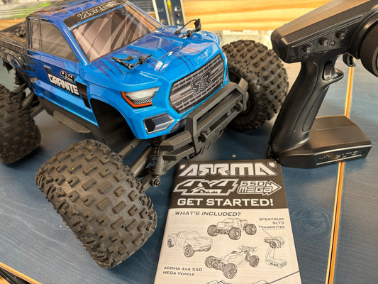 ARRMA (used) 4x4 1/10 RC Monster Truck RTR Brushed (just needs charger) (Radio, ESC, 550 Motor, Battery included).