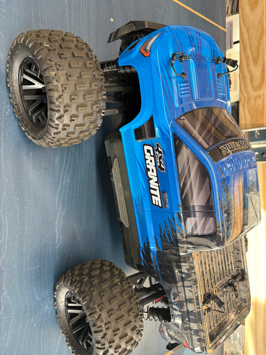 ARRMA (used) 4x4 1/10 RC Monster Truck RTR Brushed (just needs charger) (Radio, ESC, 550 Motor, Battery included).
