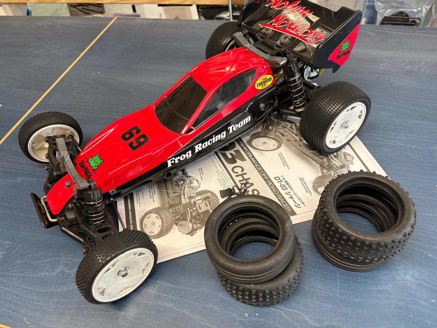 Used - Tamiya DT03 Frog Racing Team 1/10 2WD Buggy (Motor & ESC included) (Needs Radio, battery & charger)
