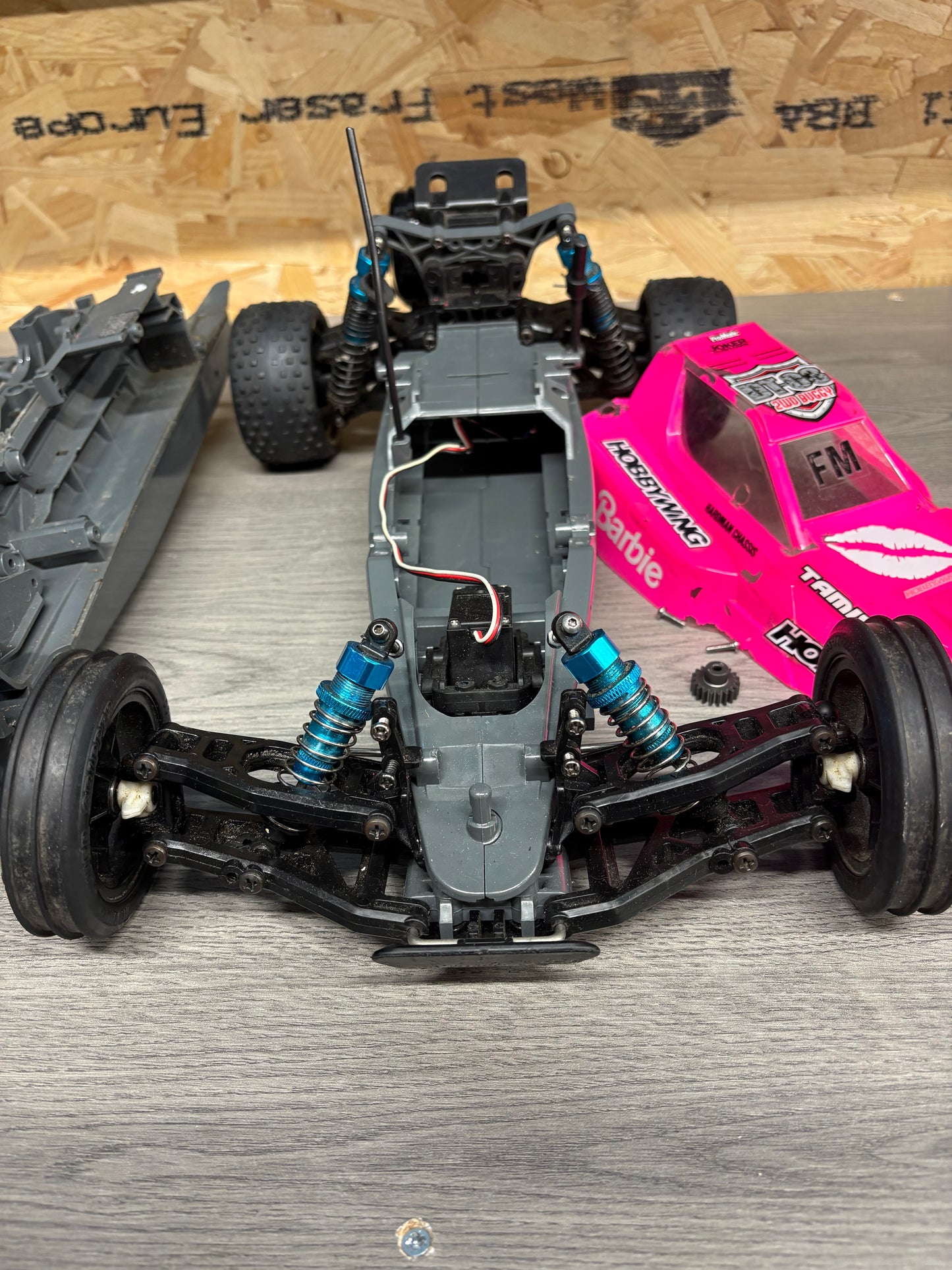 Spares or Repairs - Tamiya DT03 2WD Buggy with spares - no electrics (needs new front shock tower to fix)