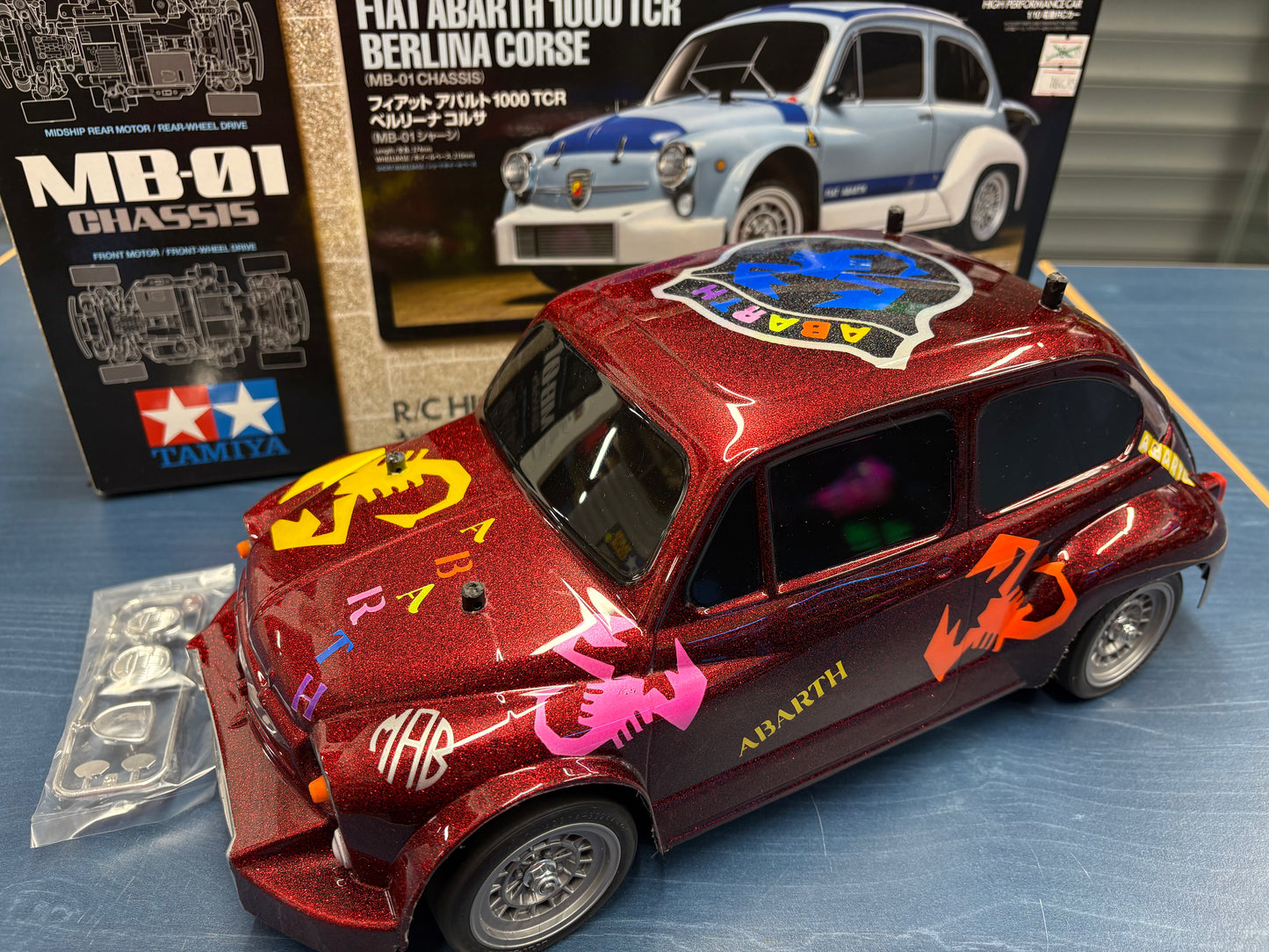 Tamiya MB01 Fiat Arbath Built Kit - With Motor, ESC & Servo (needs radio, battery and charger to complete) M-Chassis 1/10th