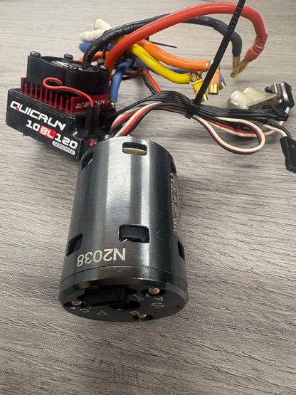 (#1) Tested/Used - Hobbywing Quicrun 10BL120 ESC 120Amp Brushless & Speed Passion Comp 3.0 13.5T Combo (ideal for 1/10 Buggies/Cars)