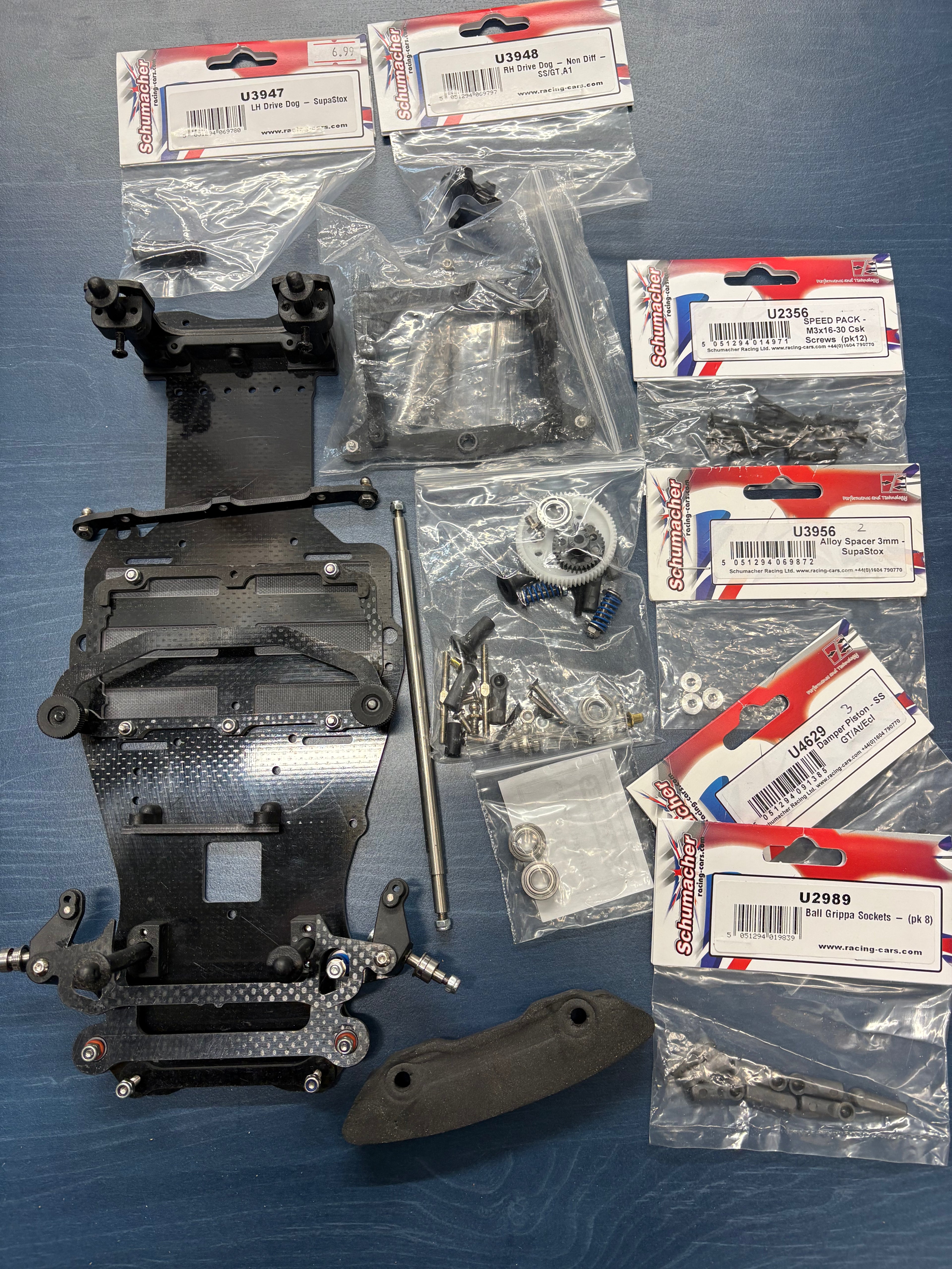 (Unfinished Project!) 99% new parts Schumacher Supastox Hybrid GT12 1/12 RC Car - (includes nearly everything to make this into a Hybrid with a Kamtec Pro Pro Rear Pod)