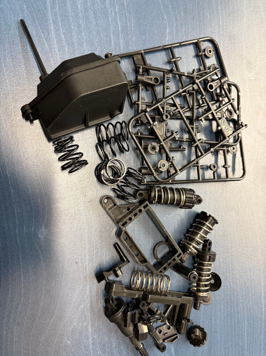 Tamiya and other parts job lot - shocks, springs etc