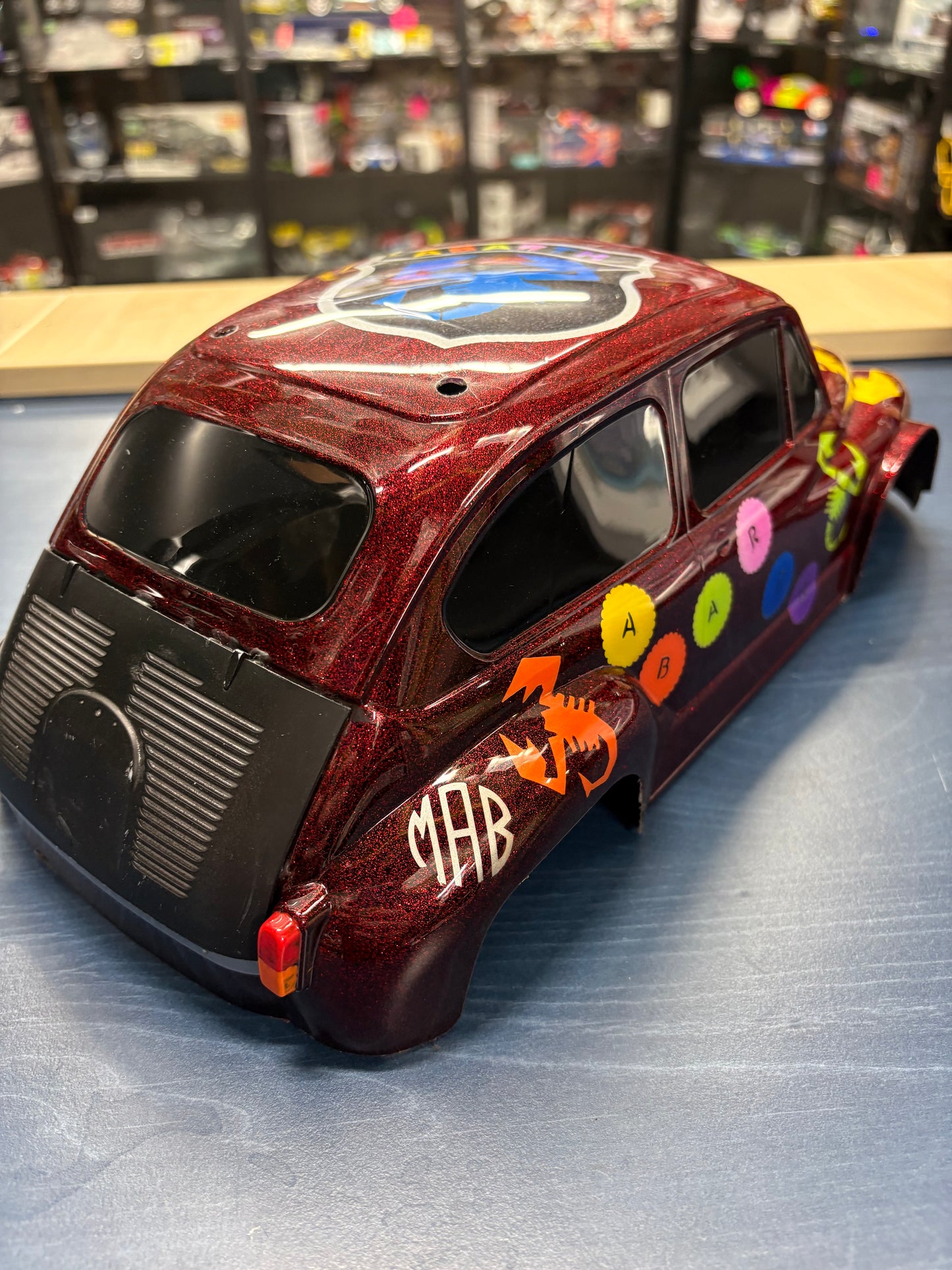 Tamiya - (210mm SWB) FIAT ABRATH RALLY Airbrushed  - For 1/10 M-Chassis MTC (W-165mm x Wheelbase-2310mm) (all airbrushed, no stickers)